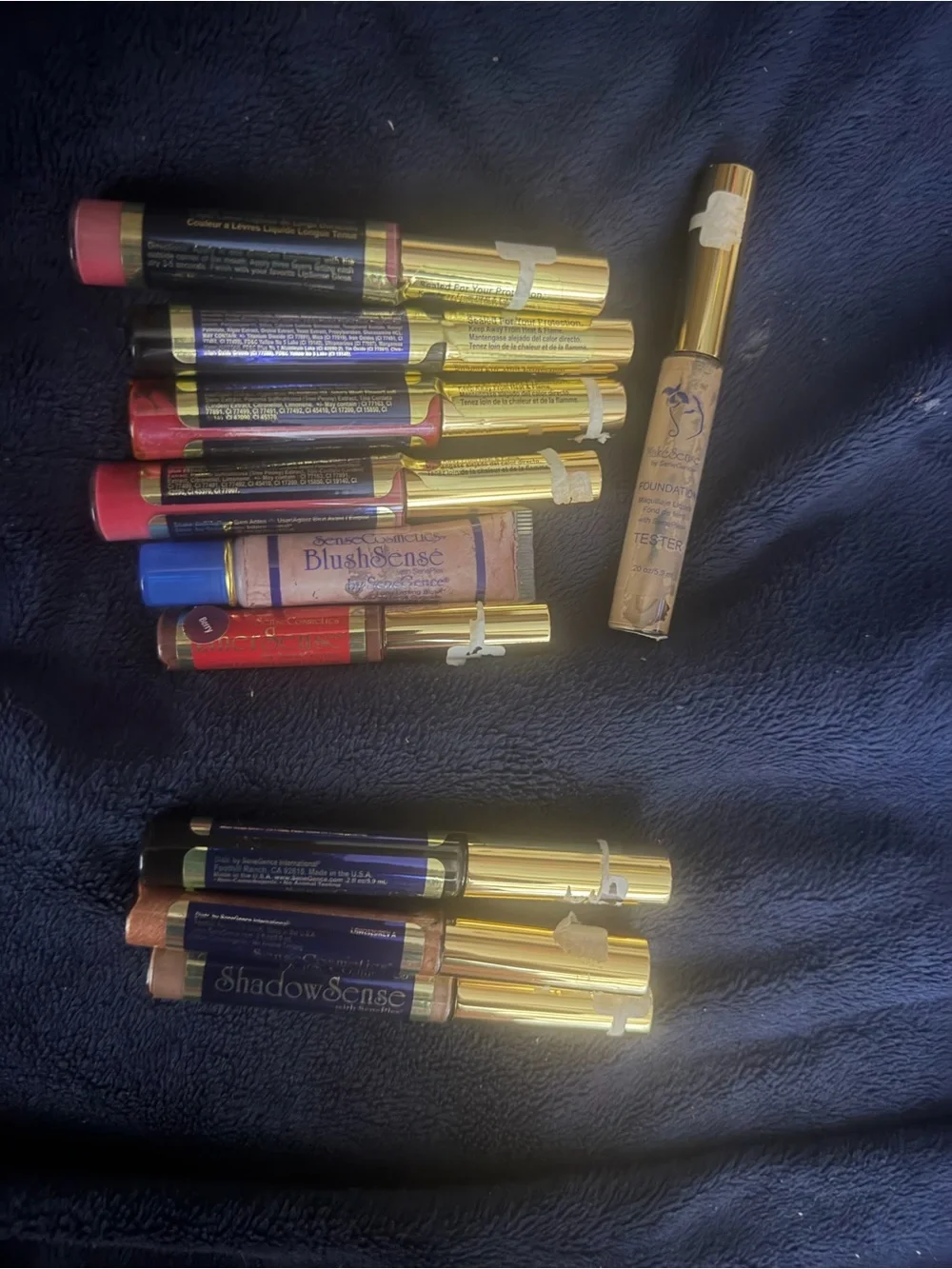 LipSense Multi-Pack Lip Gloss & Balm Set in Pink, Red, Blue, Purple, Gold